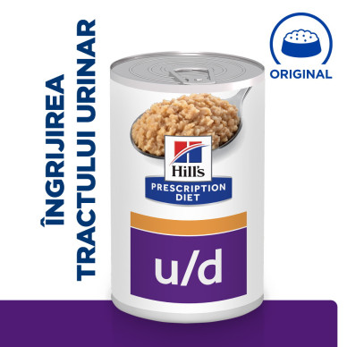 Hill’s Prescription Diet Canine u/d – Hrană Umedă pentru Câini cu Probleme Urinare și Afecțiuni Renale, 370 g